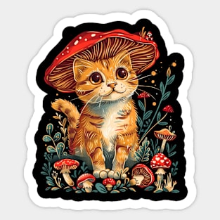 Cottagecore Aesthetic Cat Daydreams Sticker